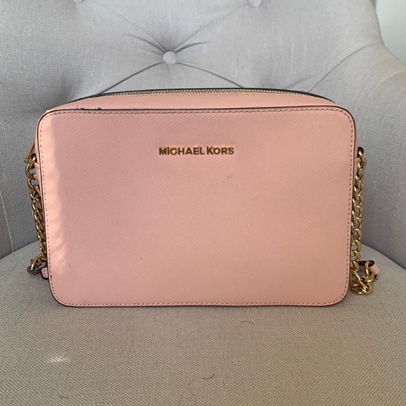 Light Pink Michael Kors Crossbody Purse - Picture 1 of 6